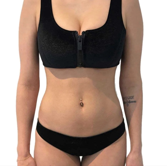 Hoaka Bella Black Velvet Bikini - Neoprene Swimsuit - Picture 1 of 4